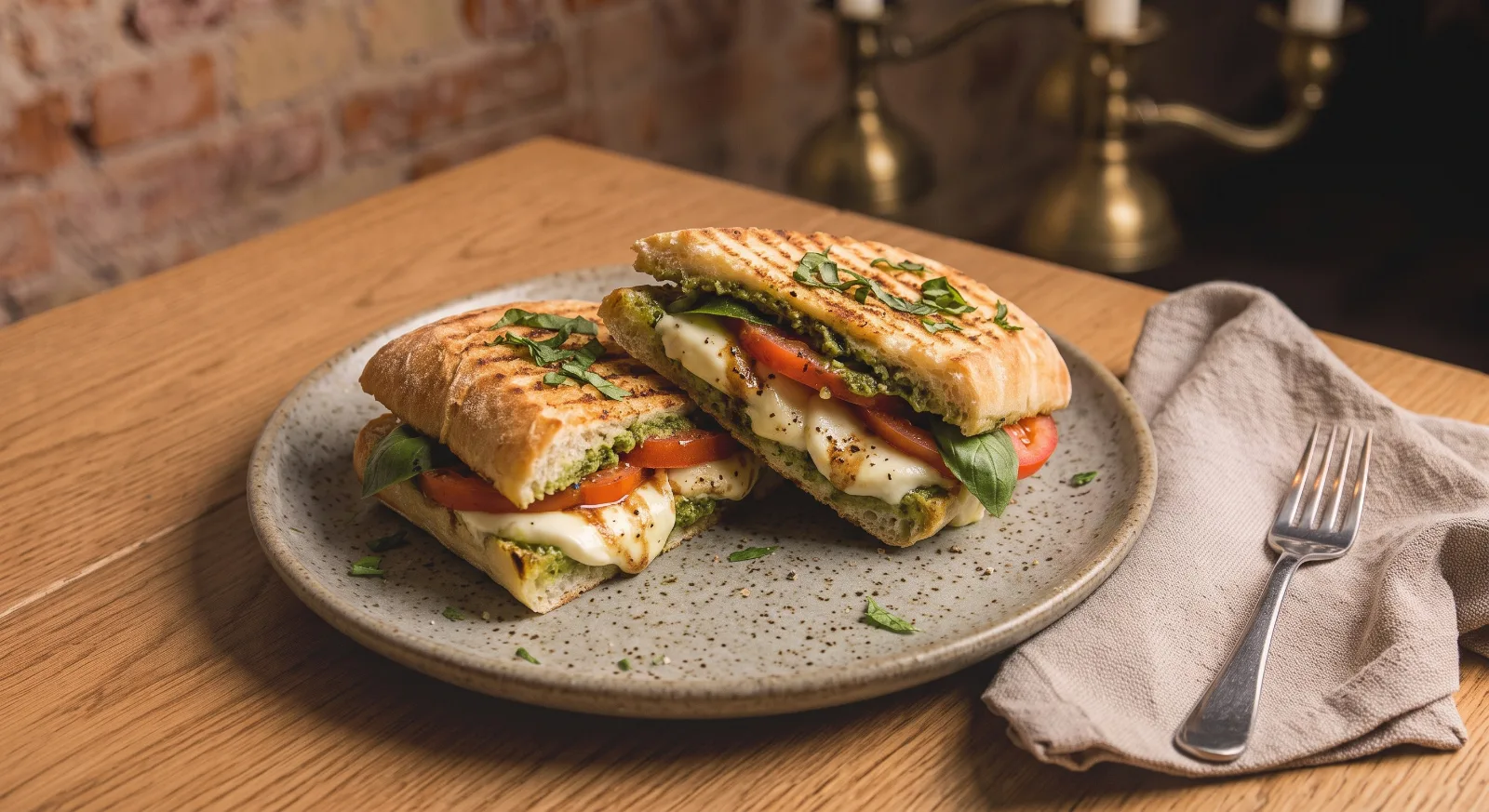 Panini de Pollo y Pesto